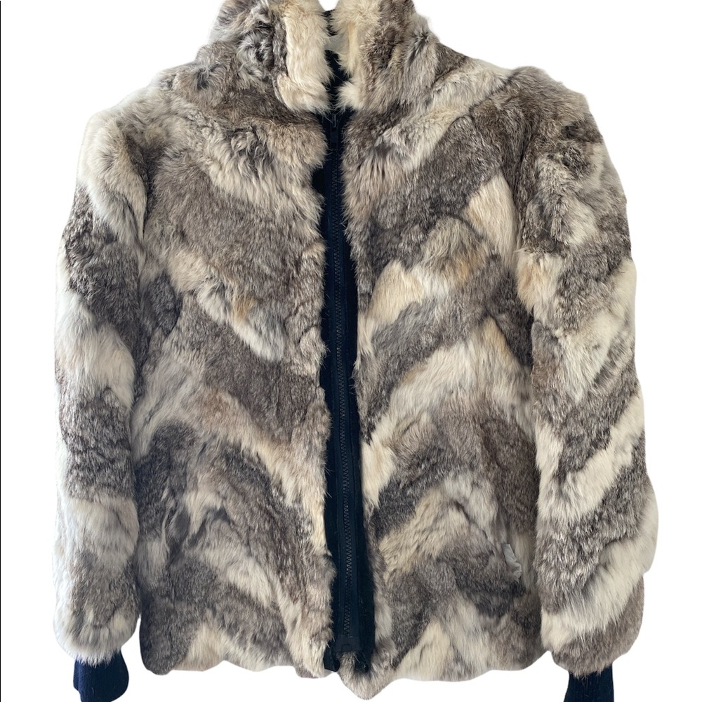 Vintage rabbit fur coat
